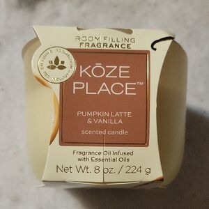 Koze Place Pumpkin Latte & Vanilla Limited Edition Scented Candle, 8 oz